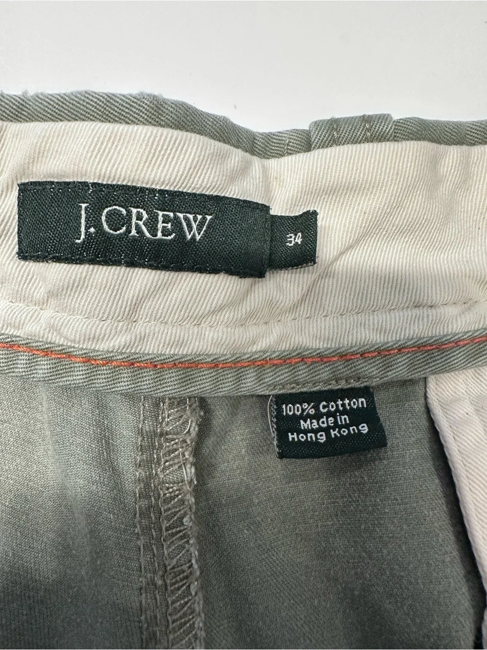 J. Crew Men's Olive Green Flat-Front Chino Shorts